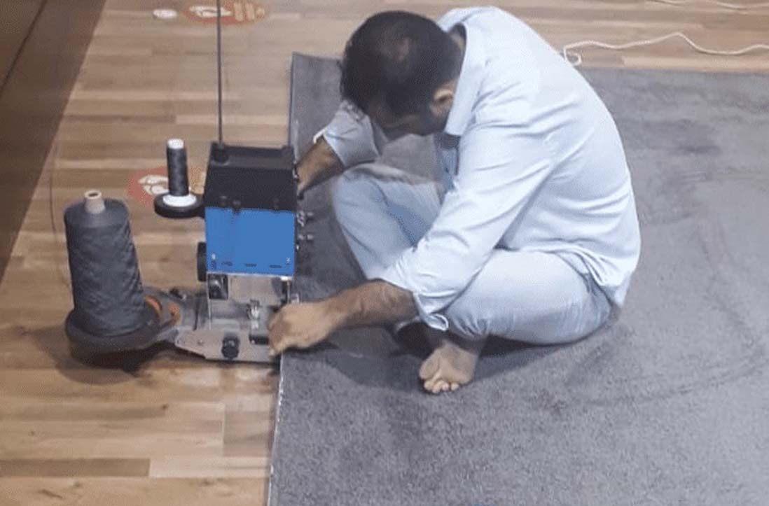 Professional carpet stitching and edge finishing in Dubai