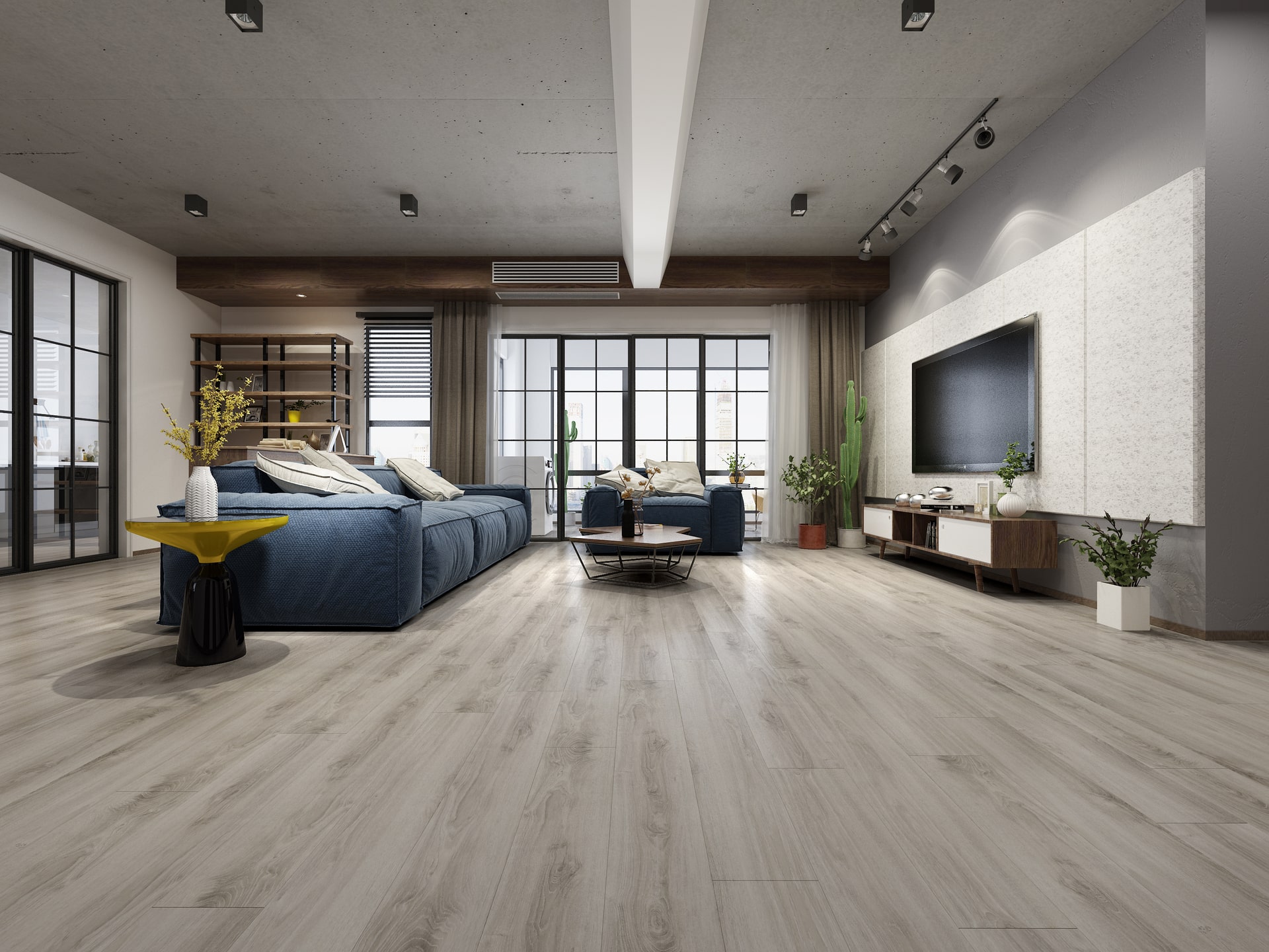 Vinyl click flooring installed in a Dubai apartment