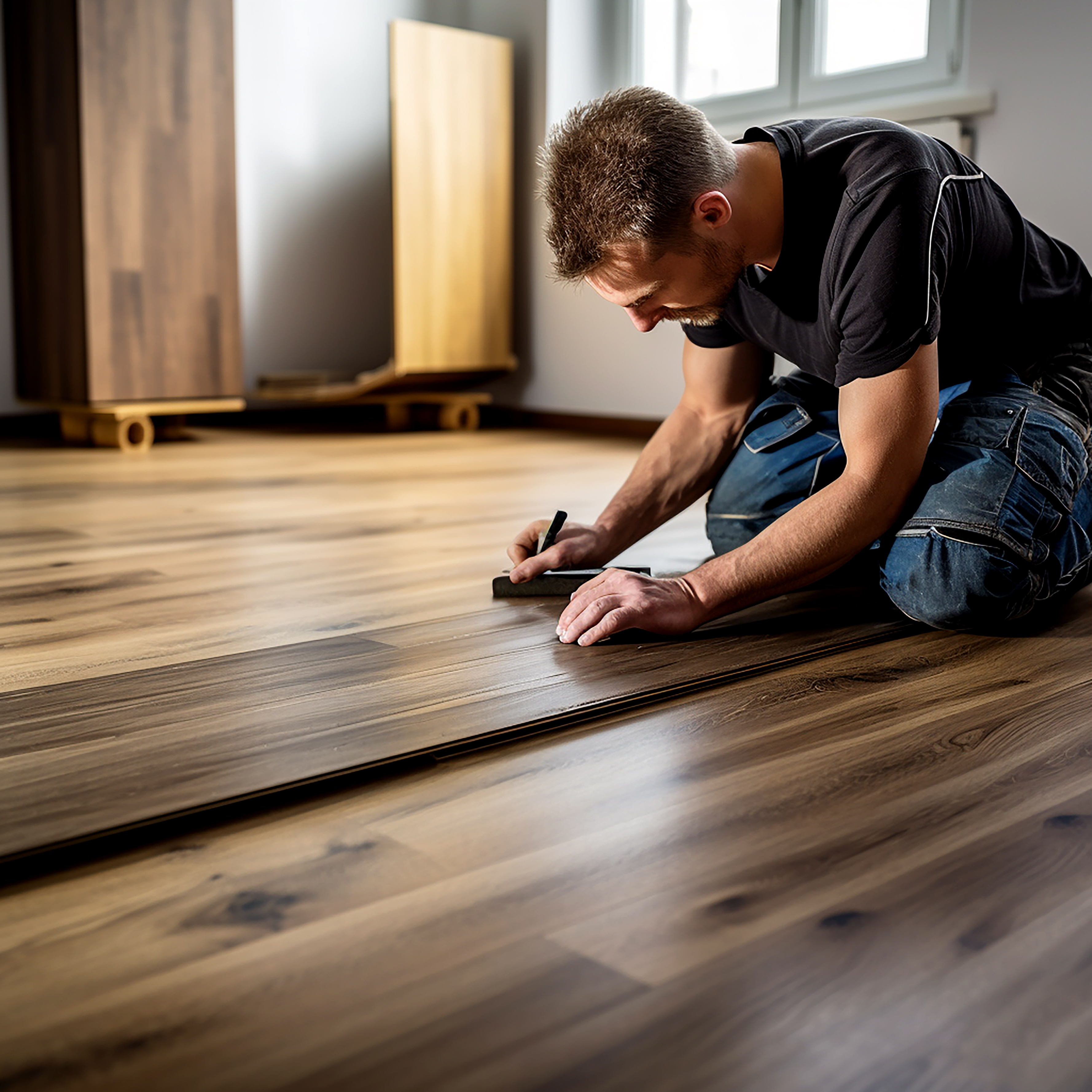 LVT flooring restoration project in Dubai 2