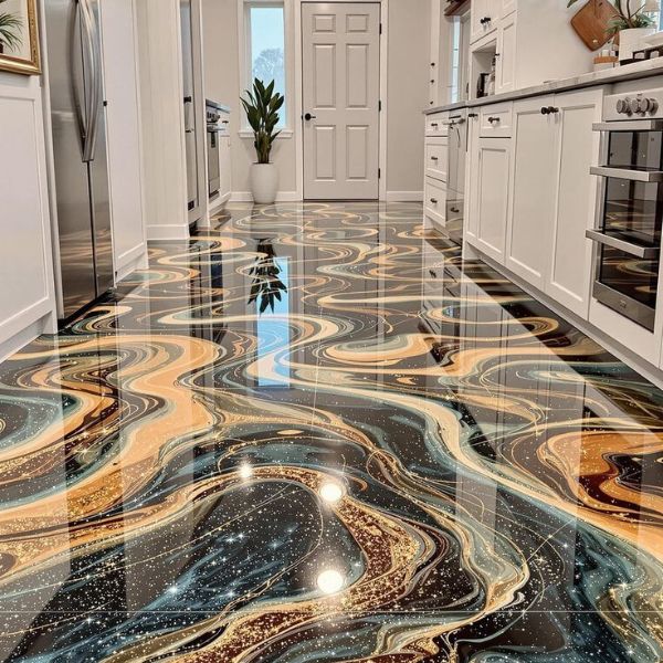 Epoxy Flakes Flooring Dubai